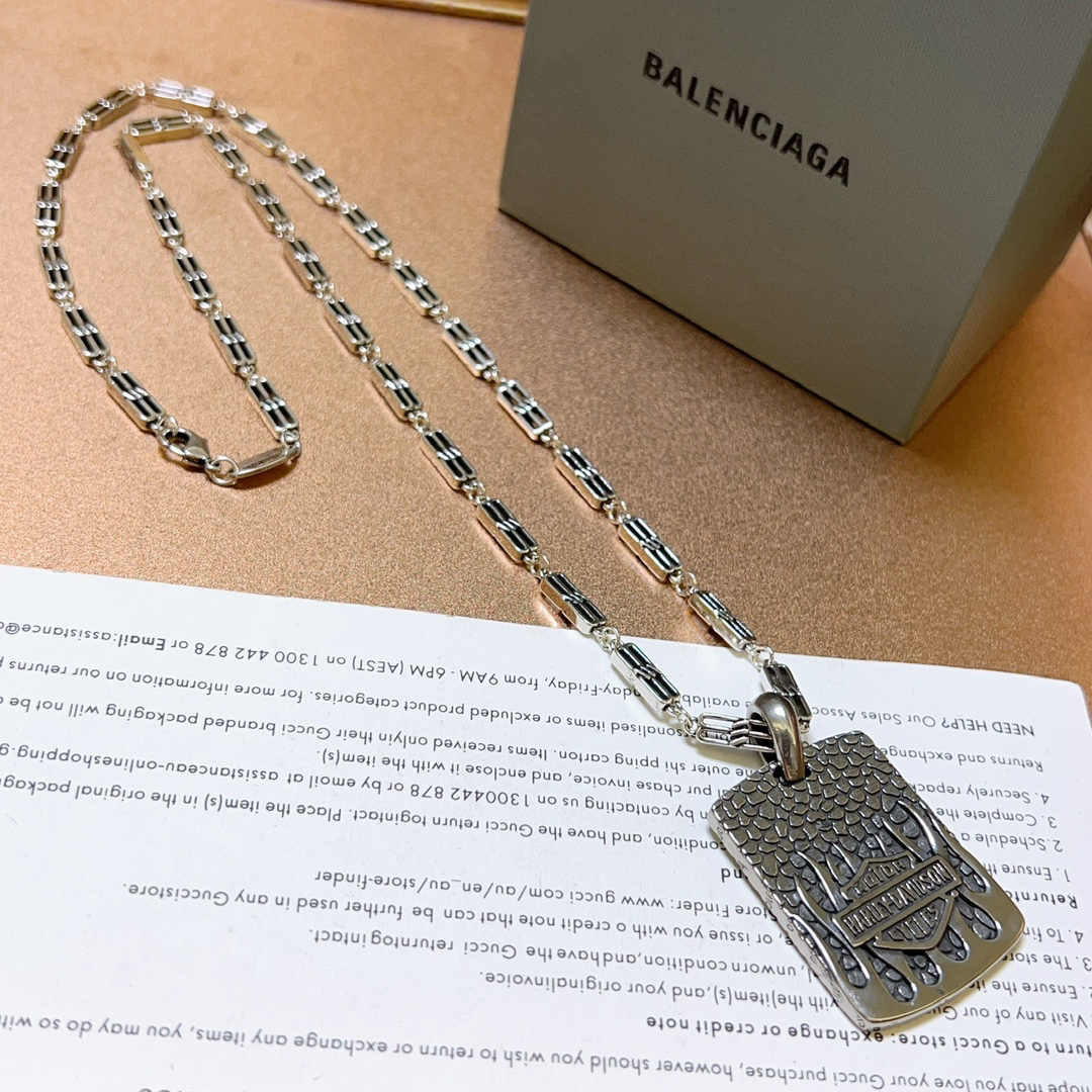 Balenciaga Fireworks Square Chain Vintage Necklace