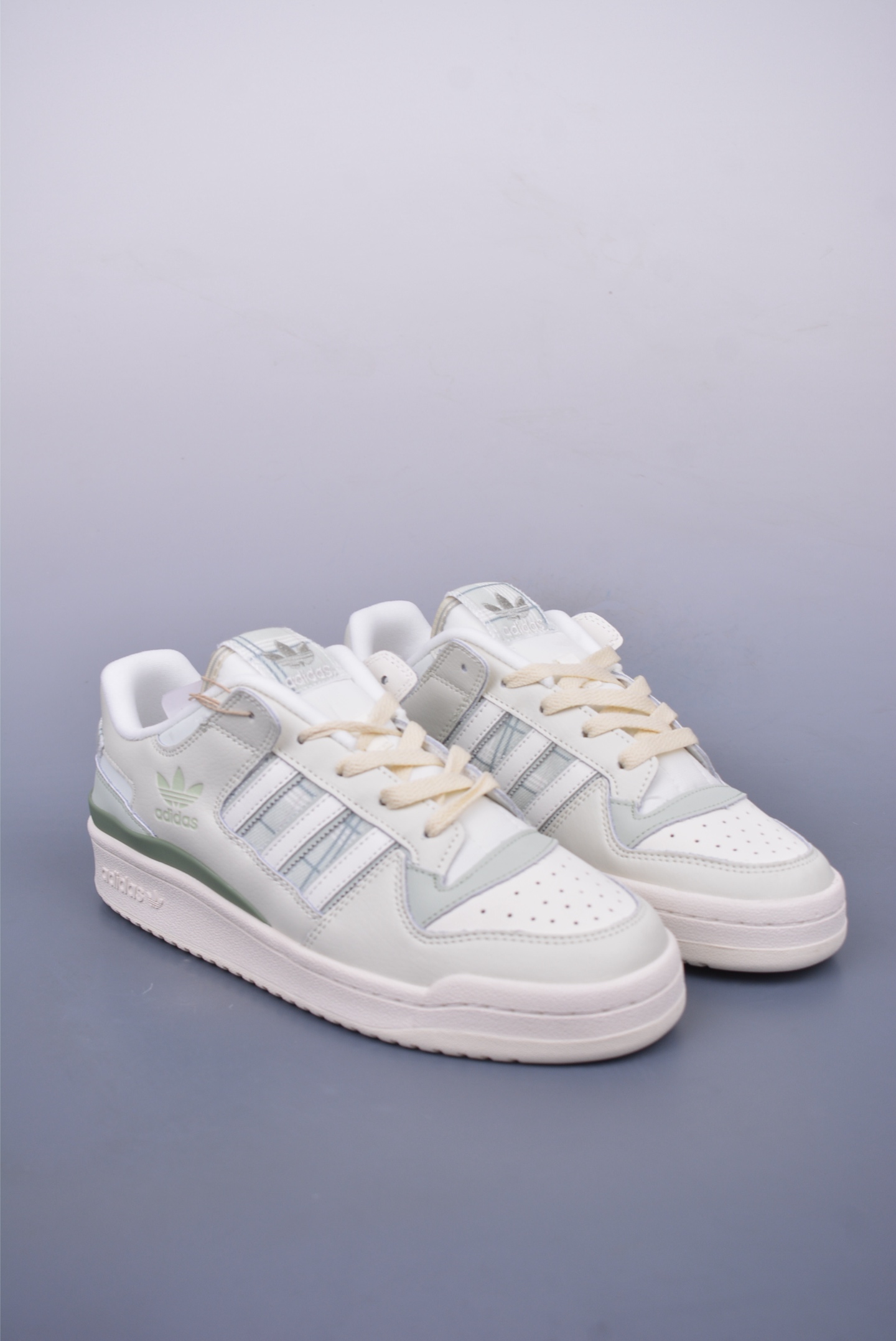 Adidas Originals Forum 84 Low Sneakers White Green JH9597