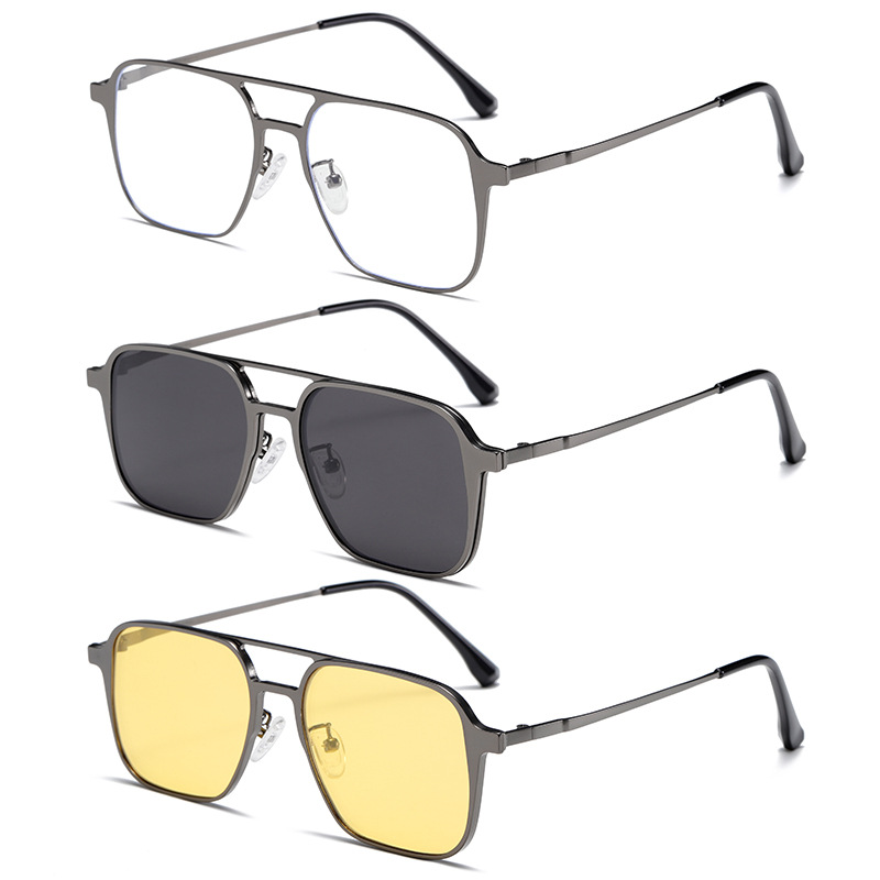 👍Last Day Promotion 50% OFF💥Magnetic Glasses Polarized And Night Vision Clip Combine 3 In 1 Eyeglasses Frame Anti Blue Light Glasses