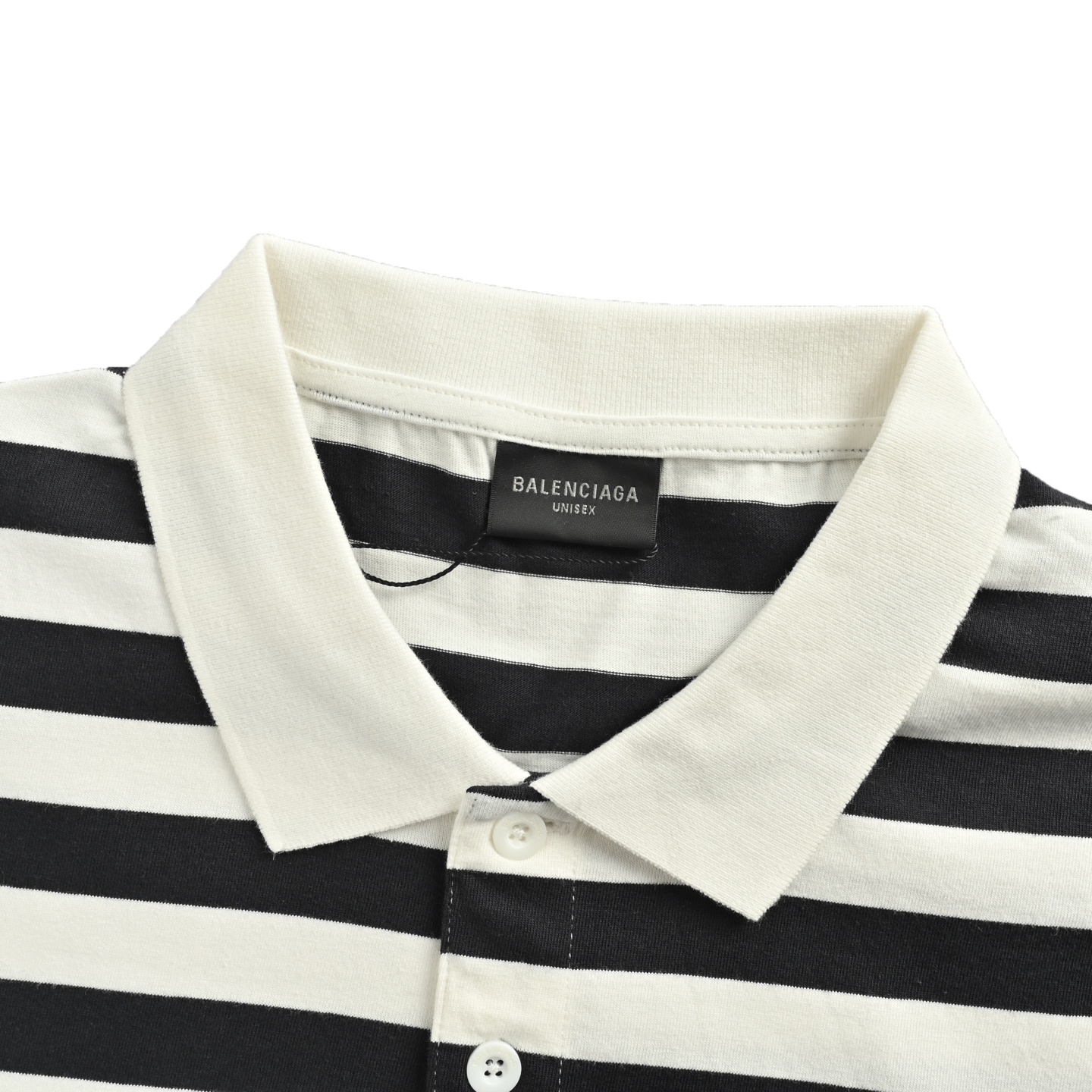 Balenciaga 25ss Coke embroidered striped Polo short sleeve