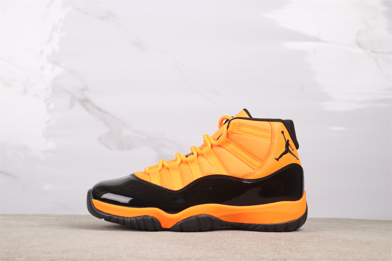 Air Jordan 11 Retro basketball shoes black orange yellow CT8012-800