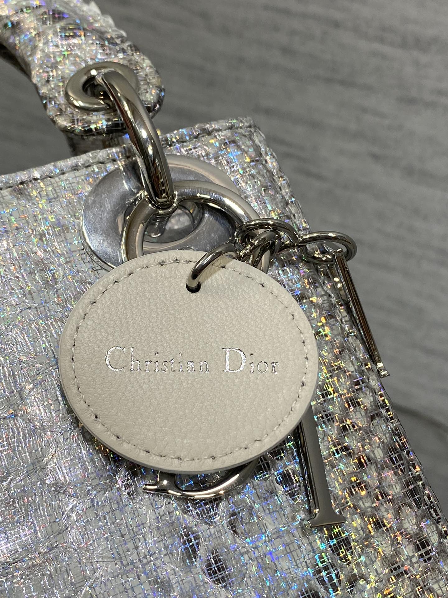 Dior Lady three-grid rare snakeskin Princess Diana bag
