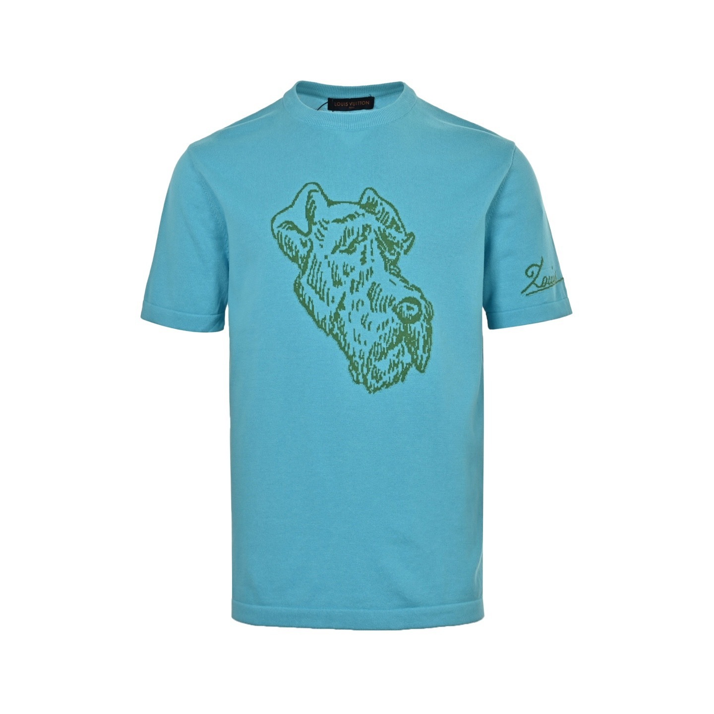 Louis Vuitton 25ss puppy jacquard knit short sleeve