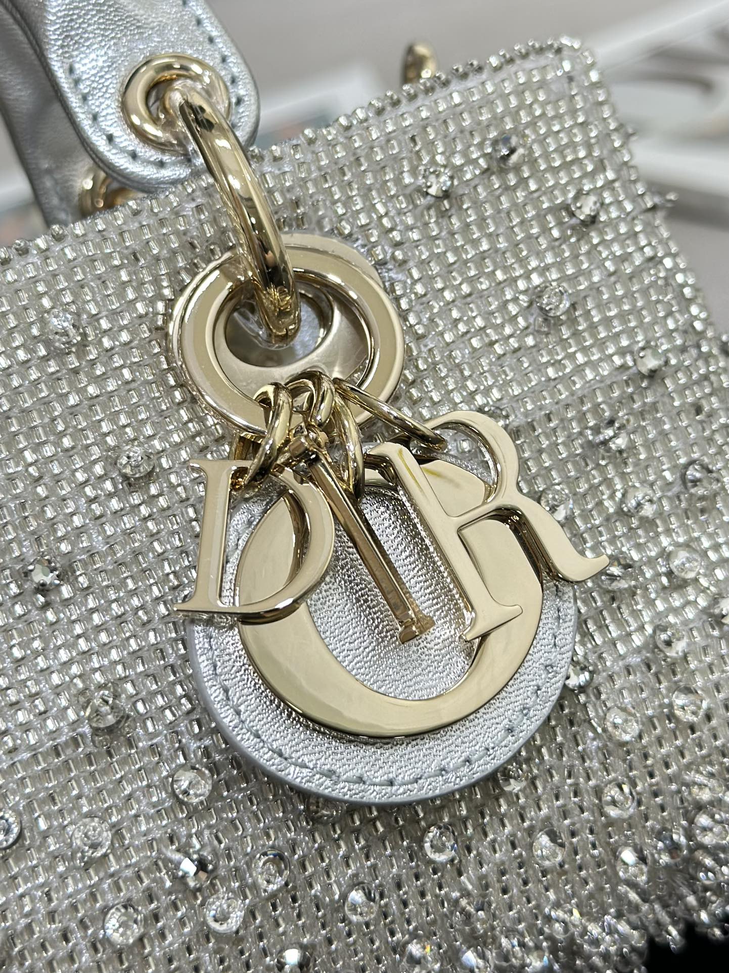 Dior Lady D-Joy Super Mini Embroidered Beads Lady Dior Bag S0910