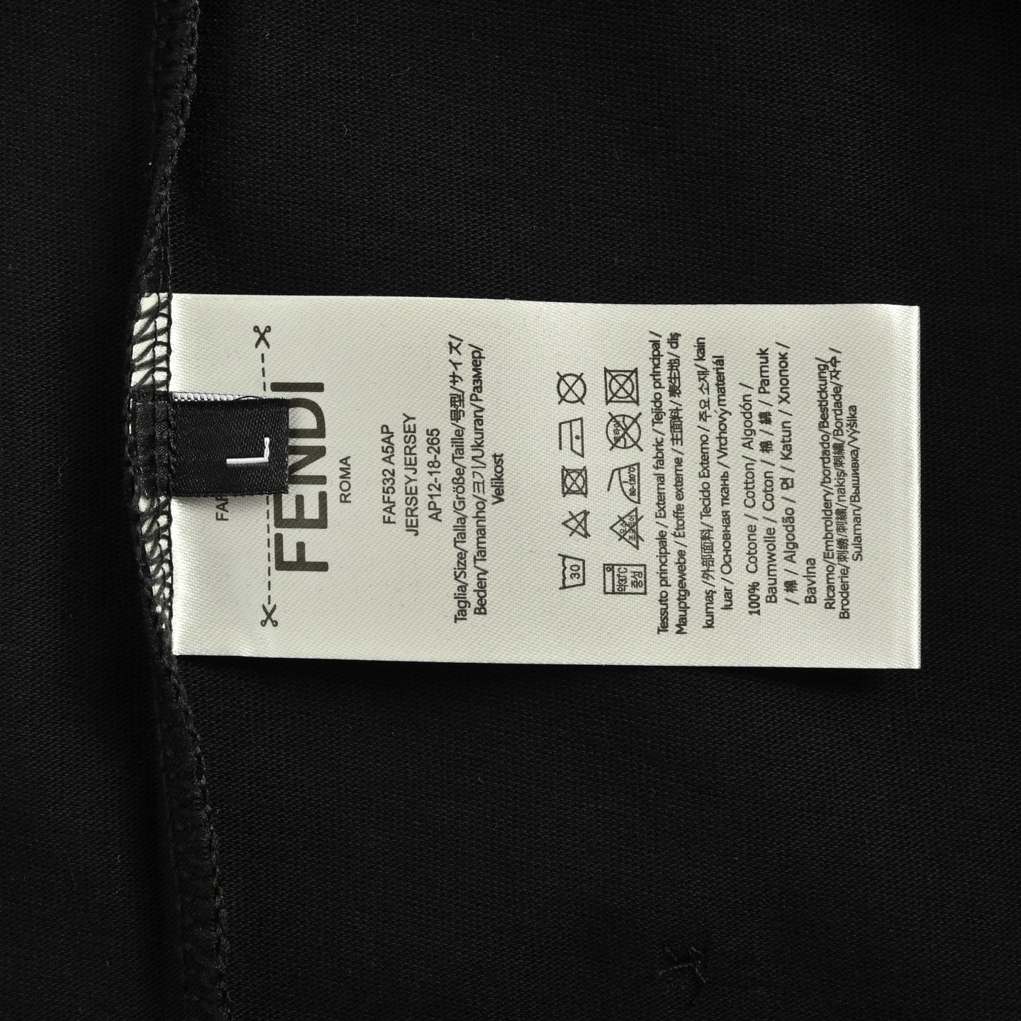 Fendi 25ss pocket zipper lettering logo short sleeve