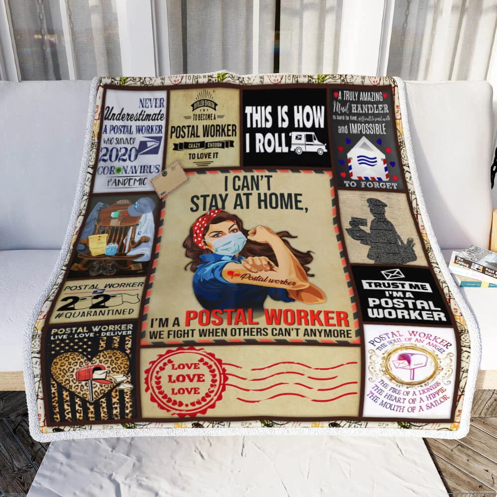 I Can’t Stay At Home, I’m A Postal Worker Sofa Throw Blanket