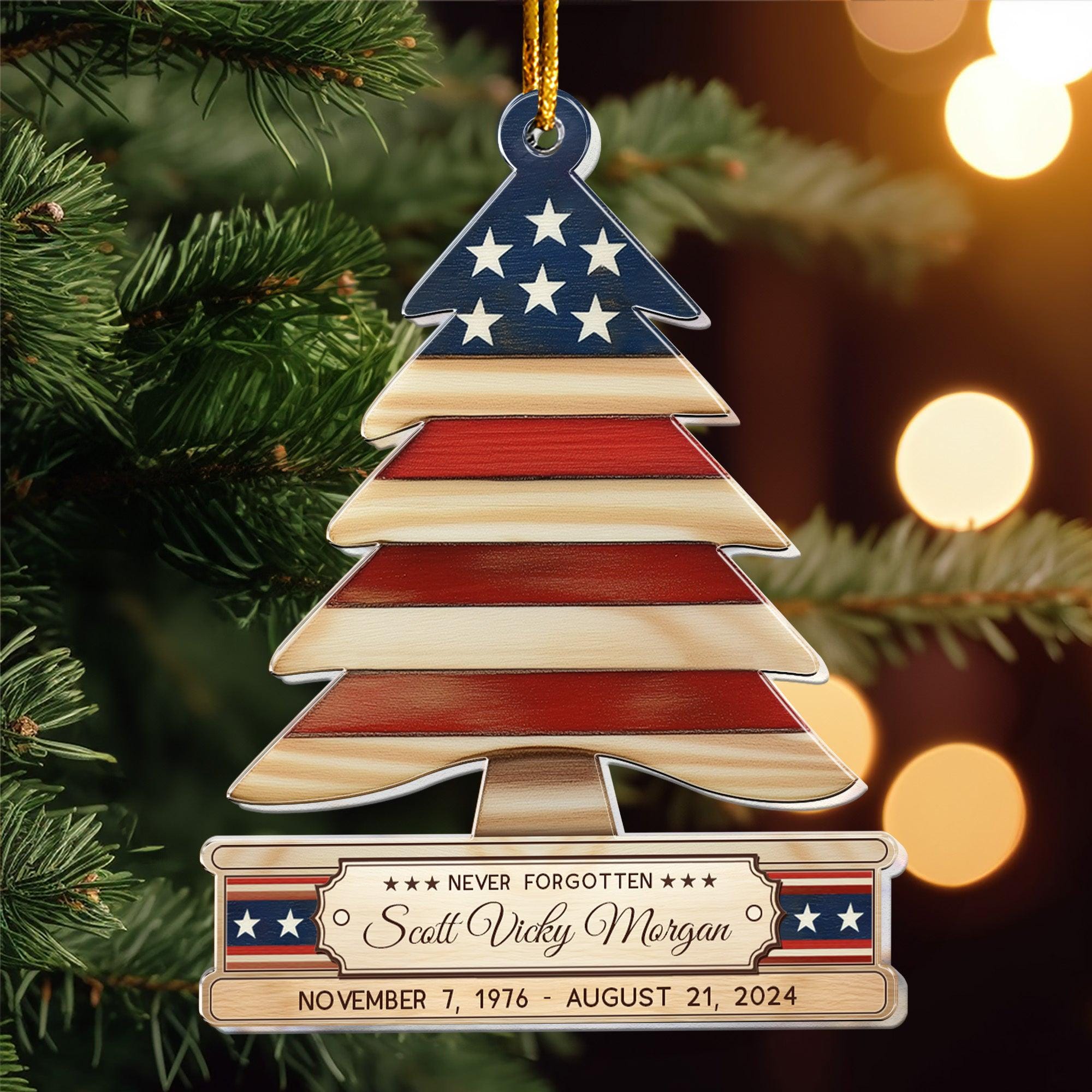Personalized Military Christmas Ornaments