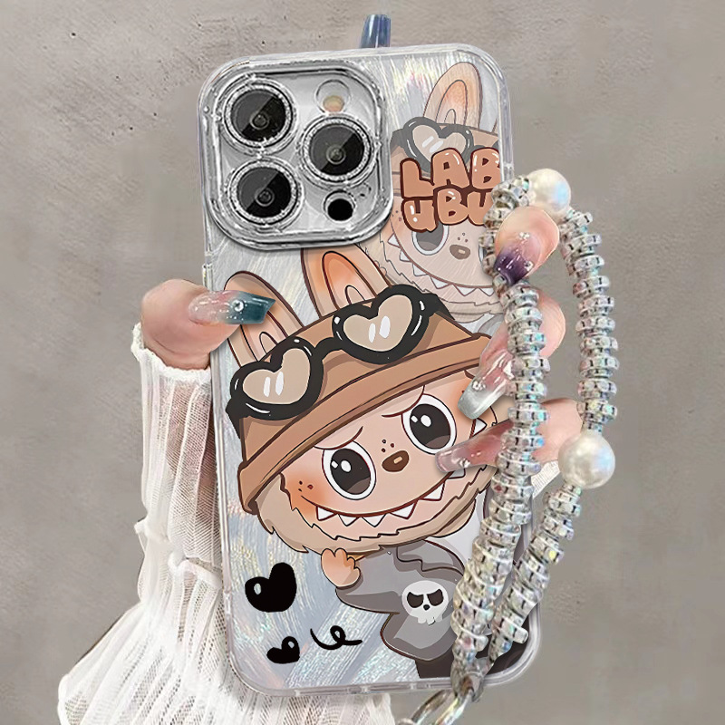 Cute cartoon labubu phone case for iPhone