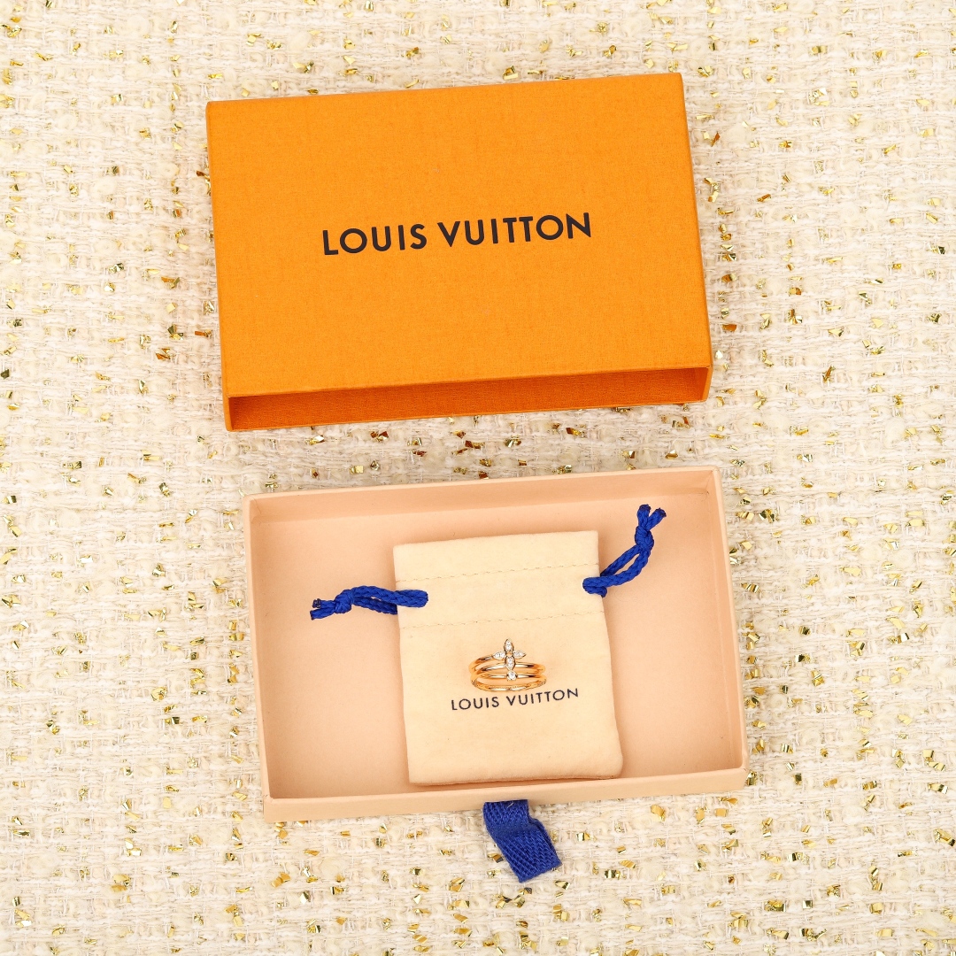 Louis Vuitton STAR BLOSSOM DOUBLE HOOP RING