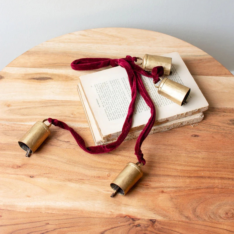 🎄Early Christmas Sale 49% OFF🔥Christmas Bell Cluster with Velvet Rope