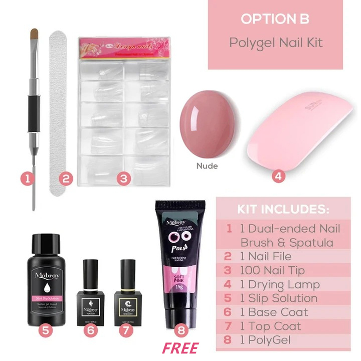 Mobray™ Easy PolyGel Nail Lengthening Kits