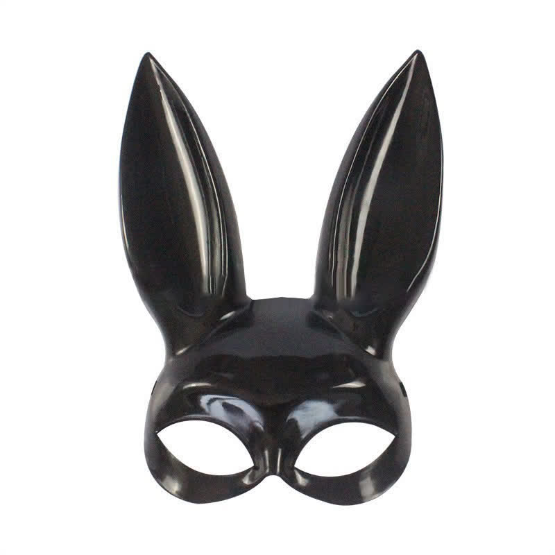 Cospaly Bunny Pure Color Zipper PU Jumpsuit Lingerie