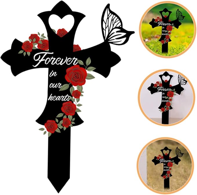 ✝️🙏Metal Cemetery memorial crosses