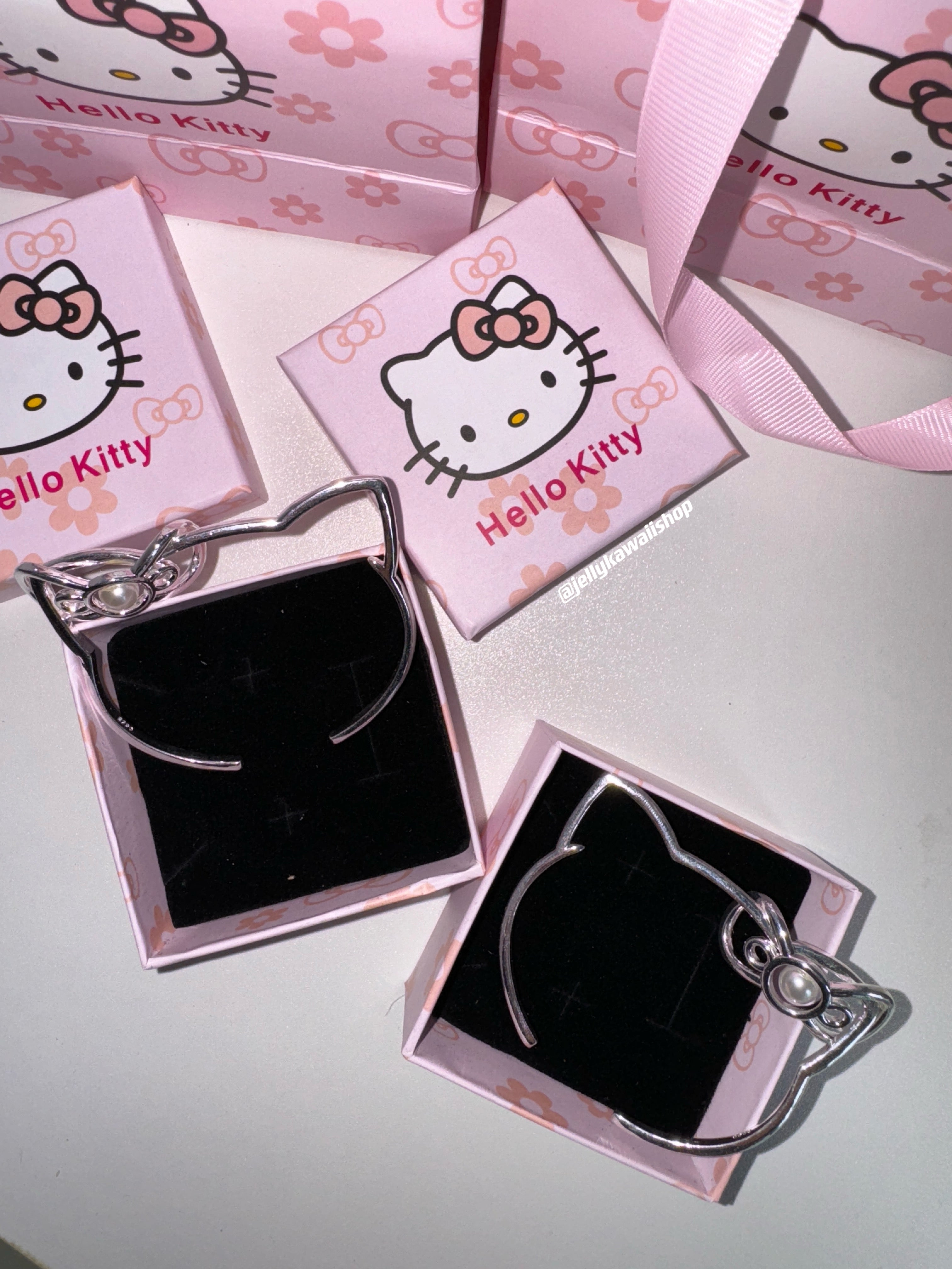 Hellokitty Stainless Steel Bangle Bracelet Cute Jewelry Open Bangle Cuff Bracelets