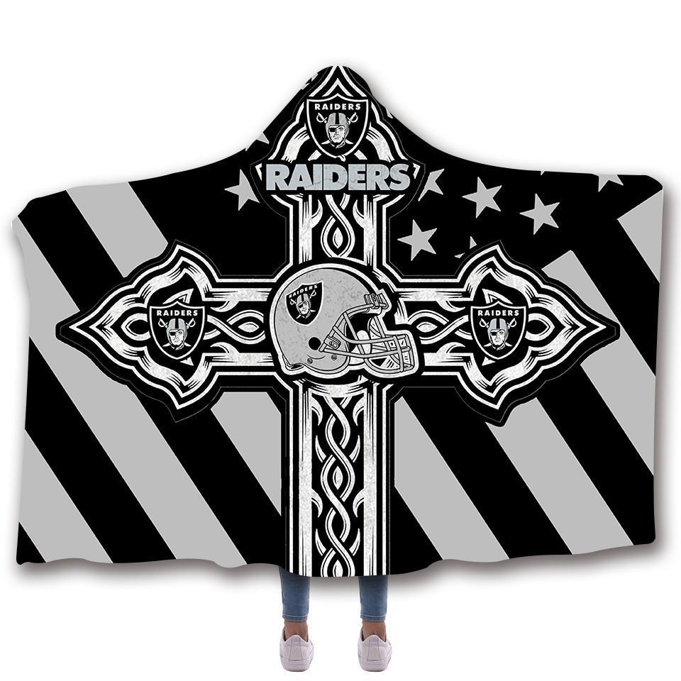 LAS VEGAS RAIDERS CLASSIC 3D HOODED BLANKET