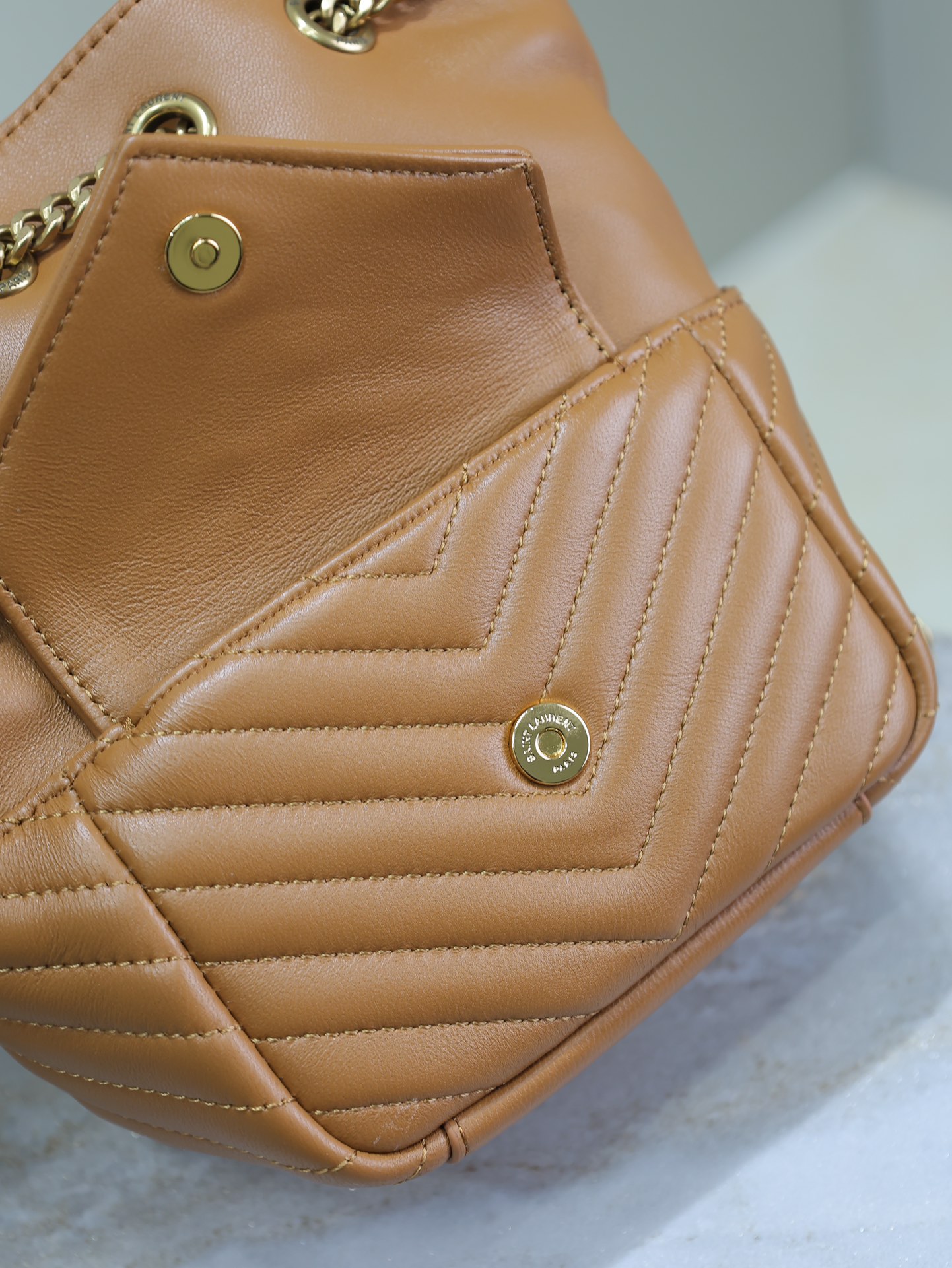 Yves Saint Laurent JOE V Quilted Mini Bucket Bag 631052