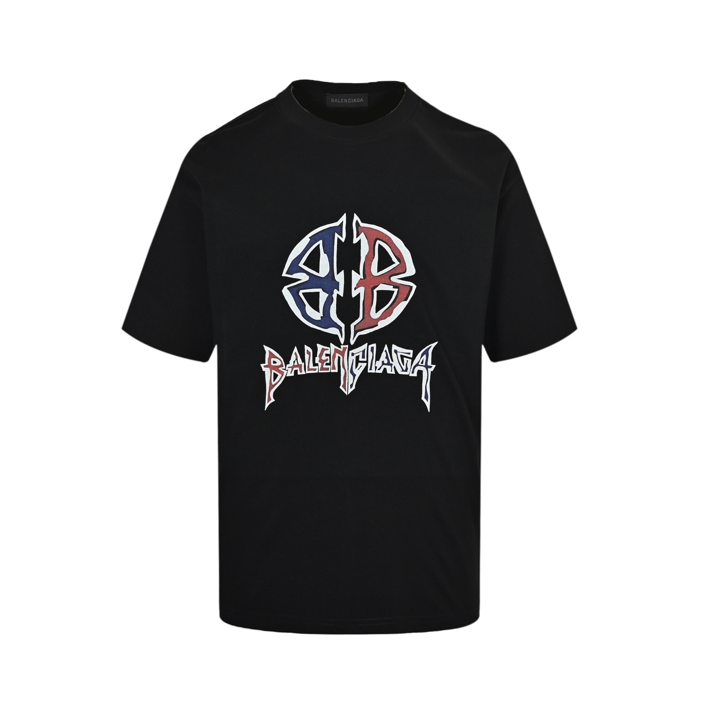 Balenciaga Double B Graffiti Print Short Sleeve