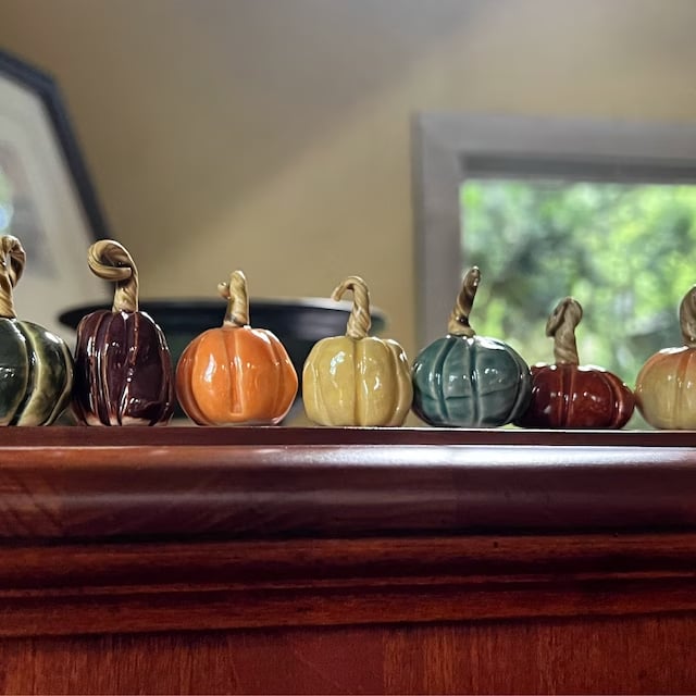 🎃Hand Made Ceramic Mini Miniature Pumpkin
