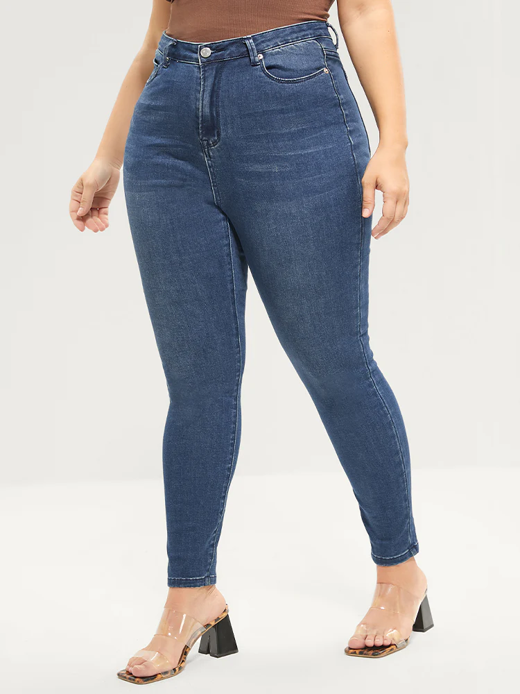 Skinny Extremely Stretchy High Rise Medium Wash Sculpt Waist Jeans
