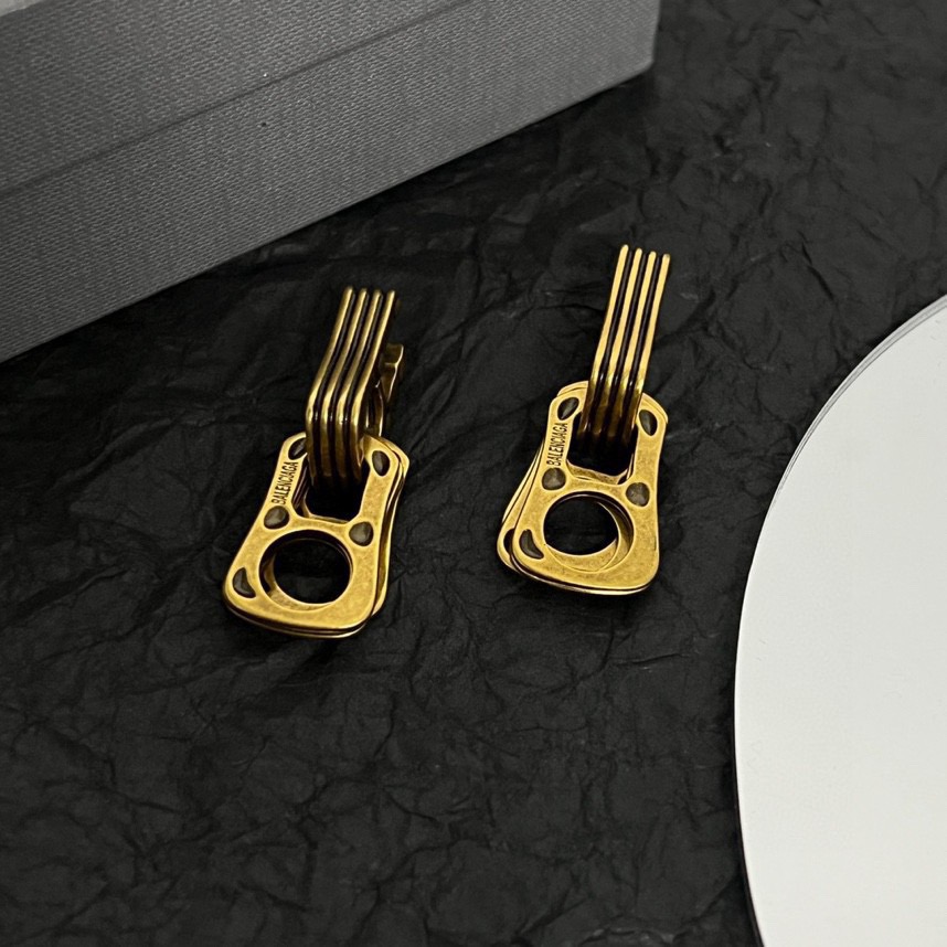Balenciaga zipper pull earrings