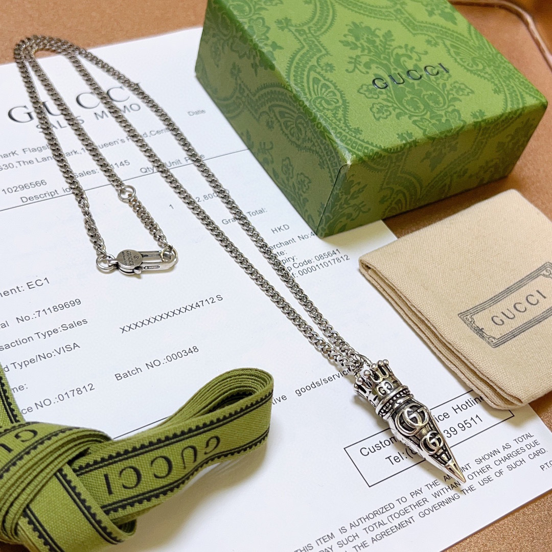 Gucci Anger Forest Series GG Cone Vintage Necklace