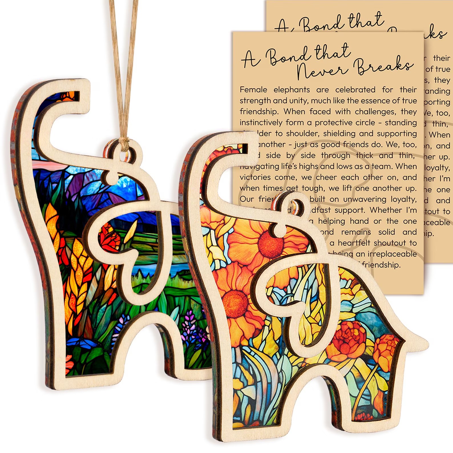 Elephant Bond: A Friendship Ornament