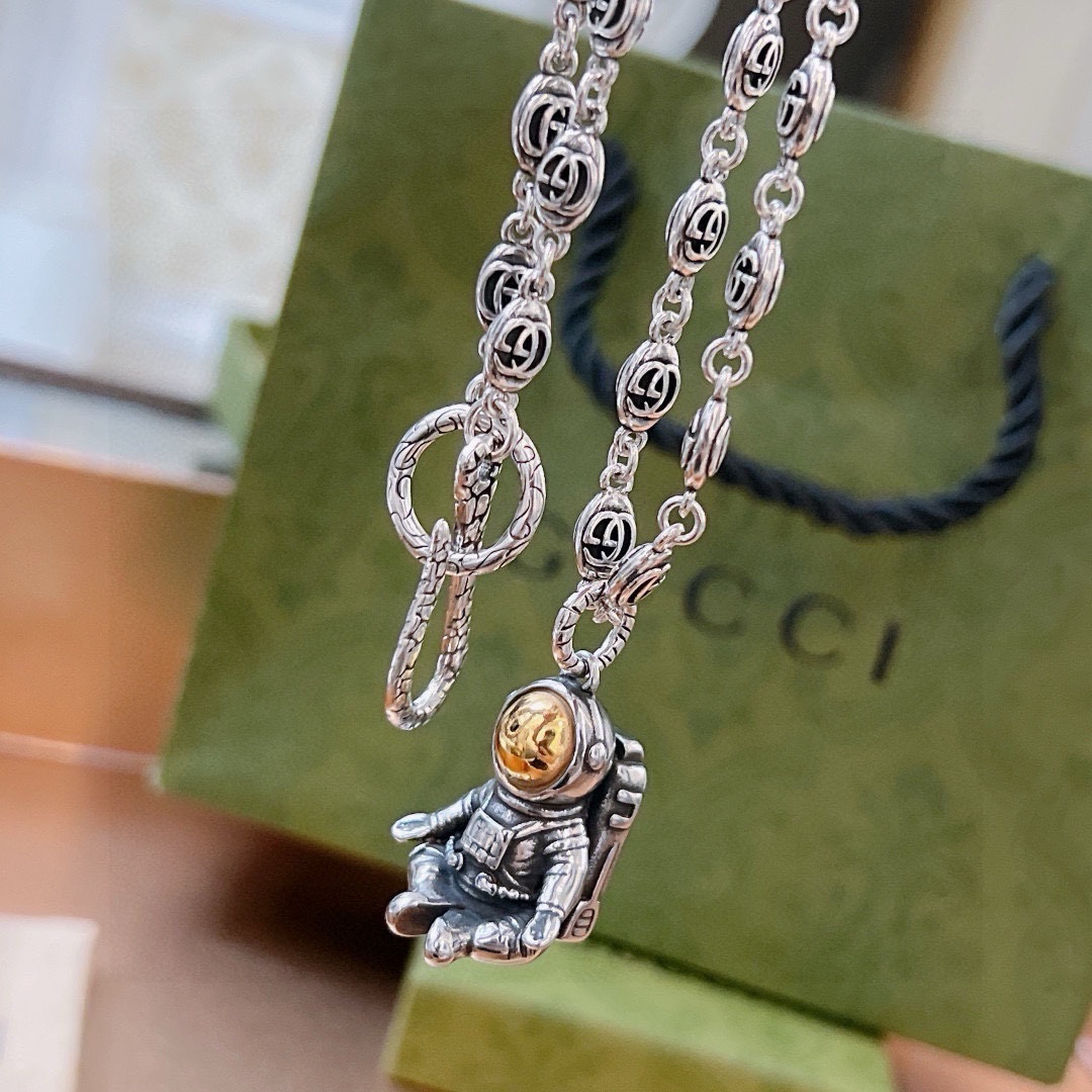 Gucci Anger Forest Series Astronaut Vintage Necklace