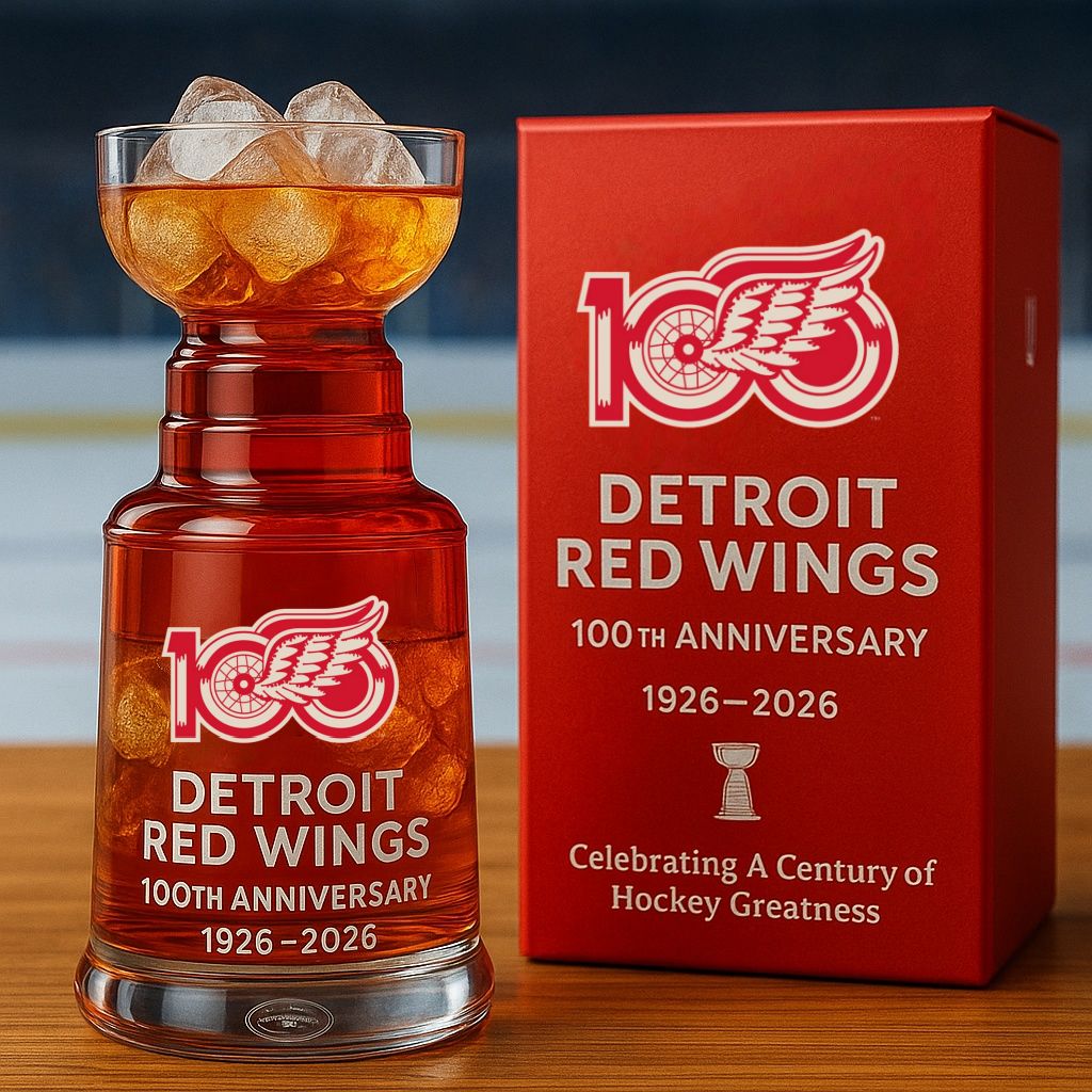 Chicago Blackhawks 100th Anniversary Whiskey Glass