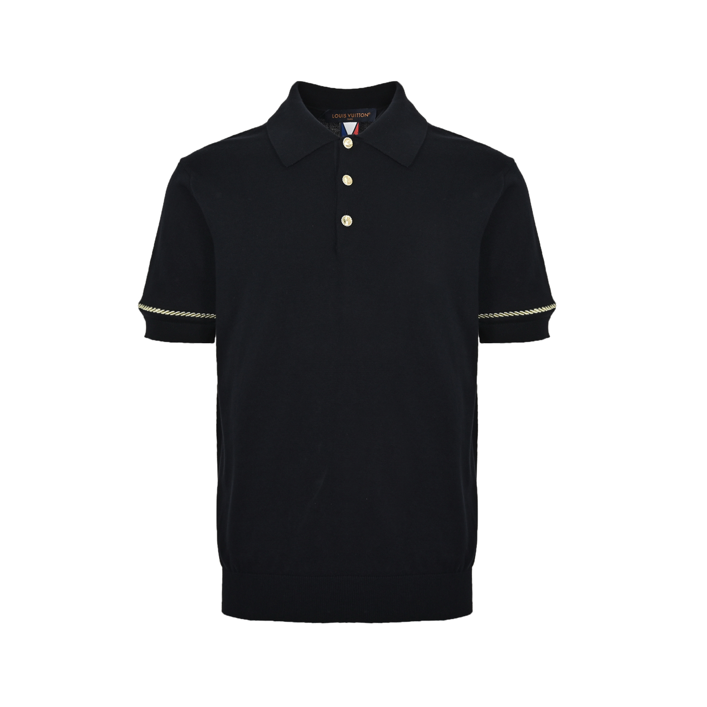 Louis Vuitton 25ss America's Cup Series Gold Button Knitted Polo Short Sleeve