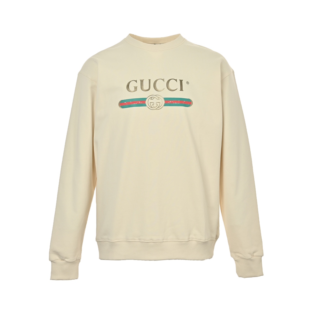 Gucci 24Fw crewneck sweatshirt with yellow duck print on the back