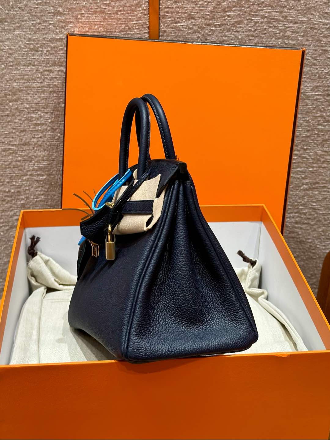Hermes Birkin 2ZBlue nuit handbag (handmade to order)