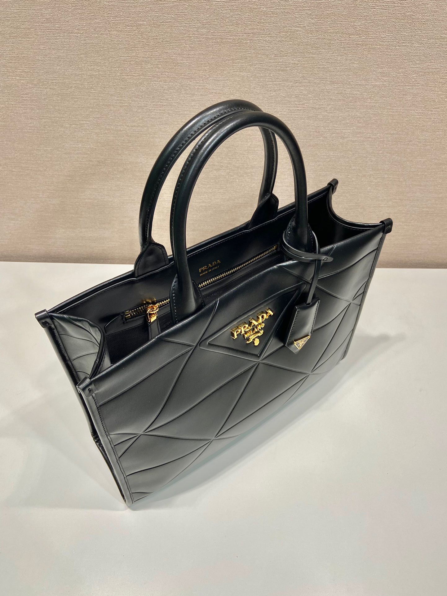 Prada Triangular Diamond Tote Bag Medium 1BC378