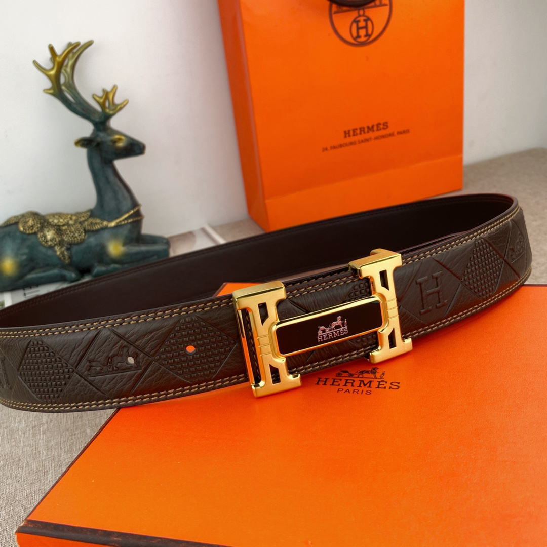 Hermès Special Leather Belt Series Width 3.8CM