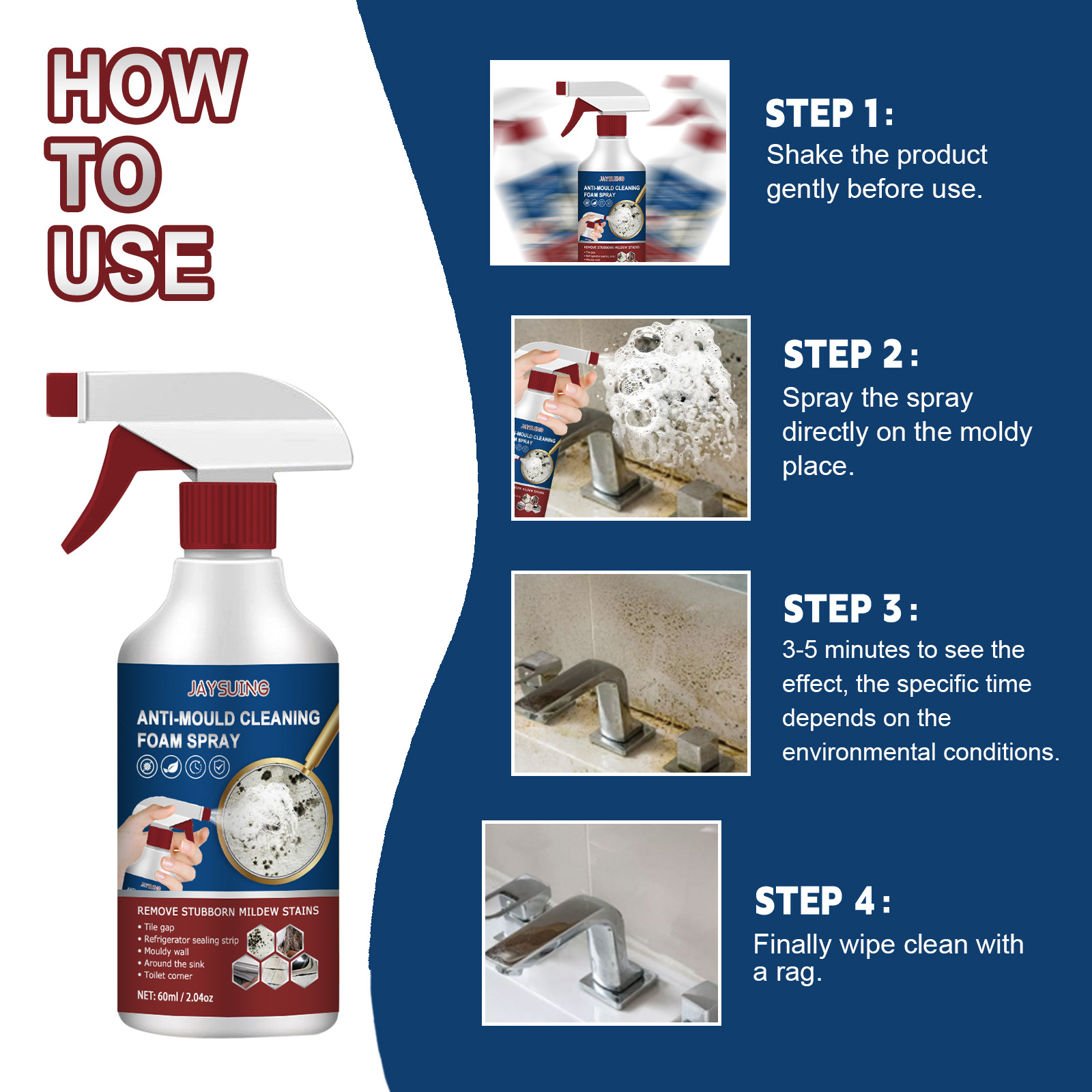 🔥Last Day 50% OFF🔥New Mildew Removal Spray