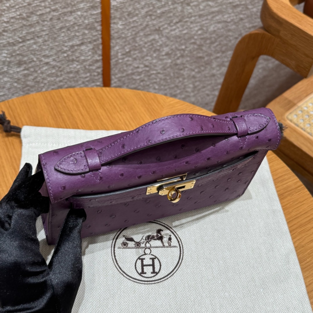 Hermès Kelly Pochette 1 P9Anemone Handbag (Handmade to Order)