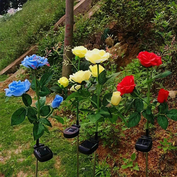 🔥LAST DAY 50% OFF🔥Solar Powered LED Rose Stake