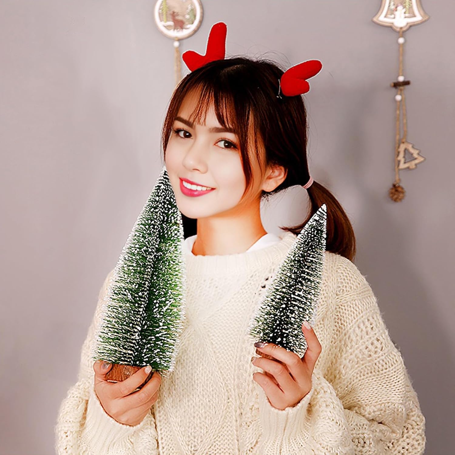 🎅2024 Christmas Promos🔥6 PCS Mini Christmas Trees Table Top Pine Tree