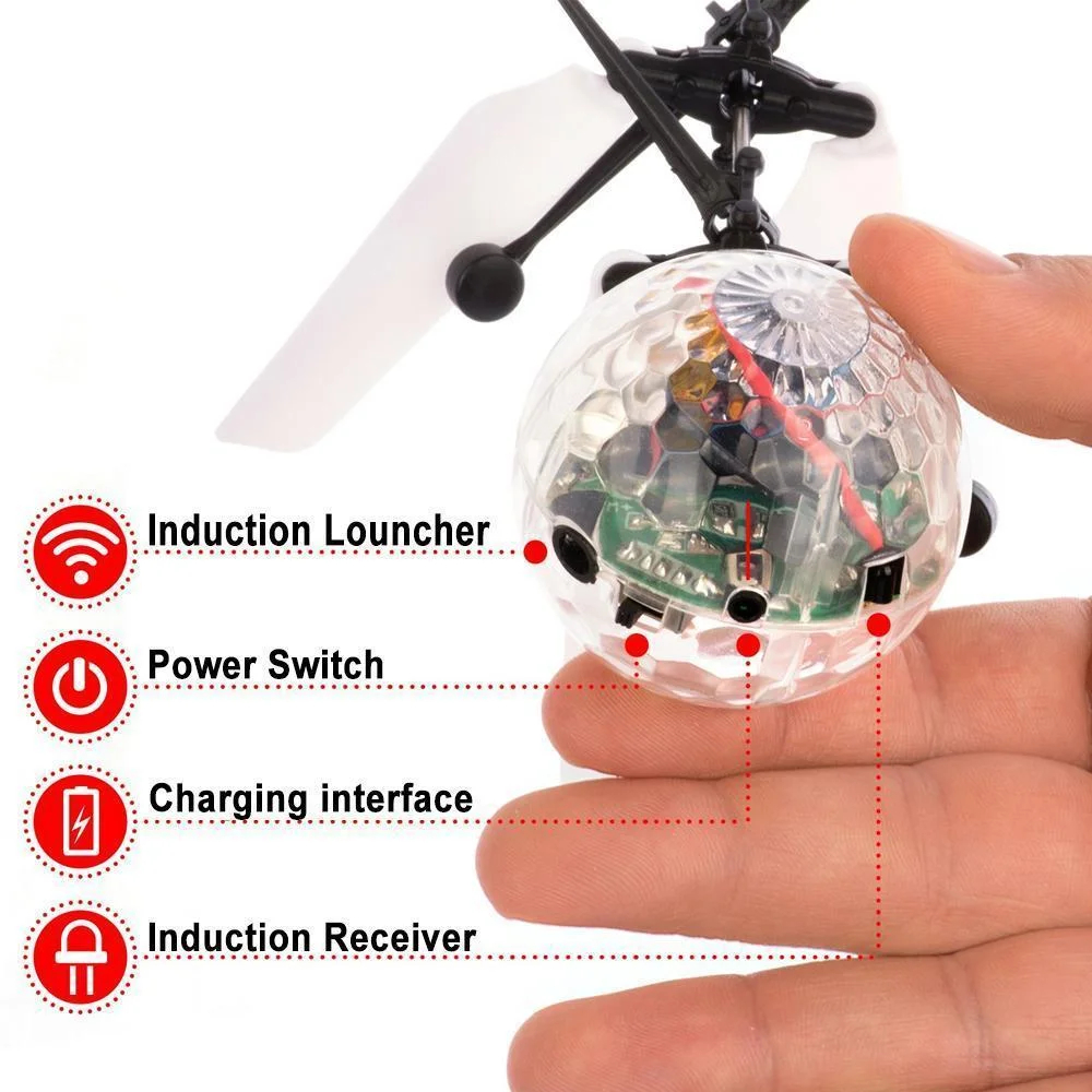(🔥Last Day Promotion-SAVE 50% OFF)Induction LED colorful crystal ball flying ball--BUY 2 GET 1 FREE