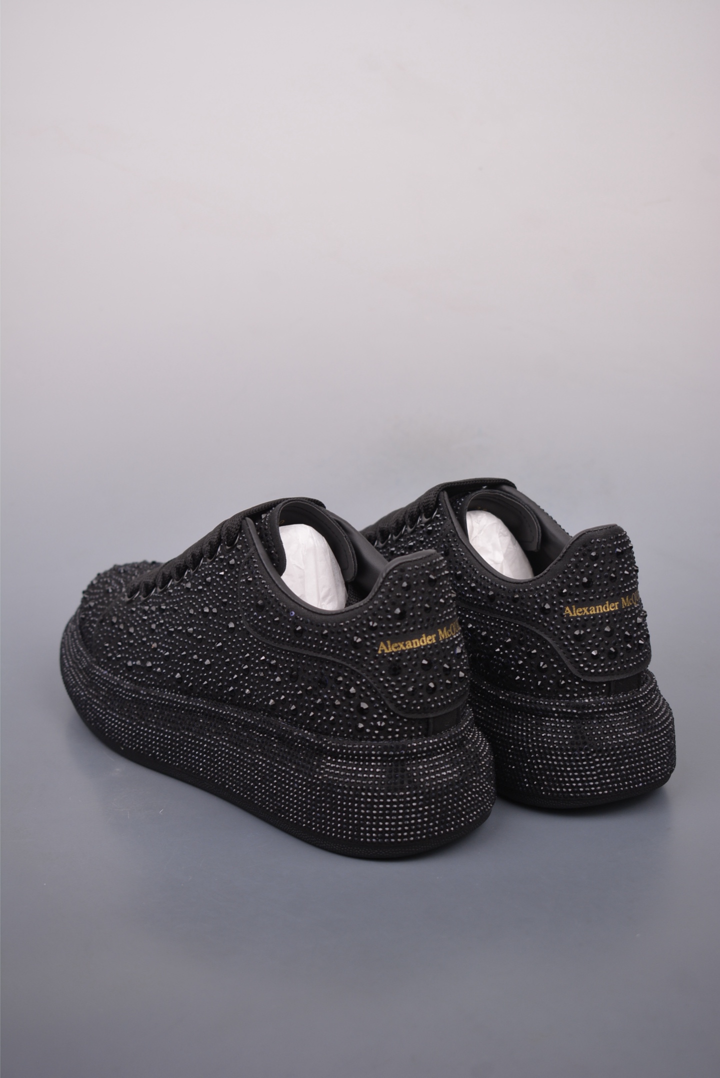 Alexander McQueen Oversized Sneakers All Black Diamond