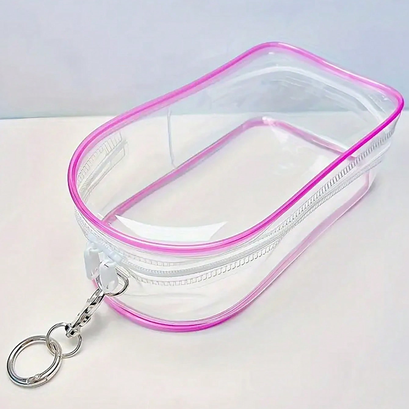 Clear Display & Storage Case for Doll – PVC Bag with Detachable Keychain for Collectible Toys and Cosmetics, Portable cases for Travel or Home Decor (7 Inches)