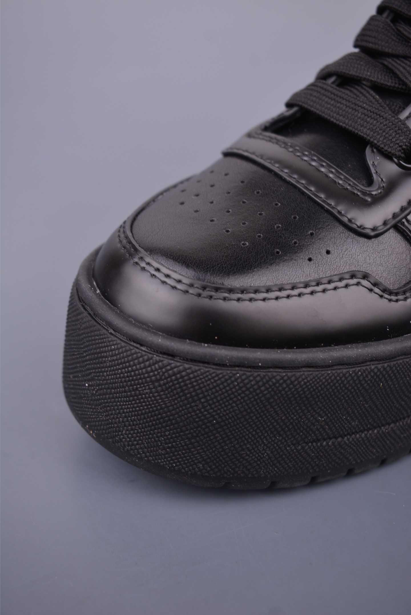 Prada Downtown Bold series thick-soled casual shoes all black 1E792M_3LPF_F0002_F_050