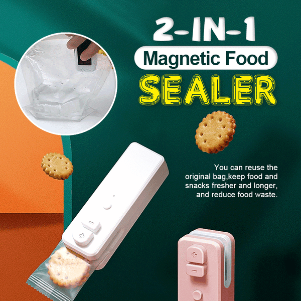 🔥50% OFF Last Day Sale-2-IN-1 Magnetic Food Sealer-BUY 3 GET 15% OFF & FREE SHIPPING