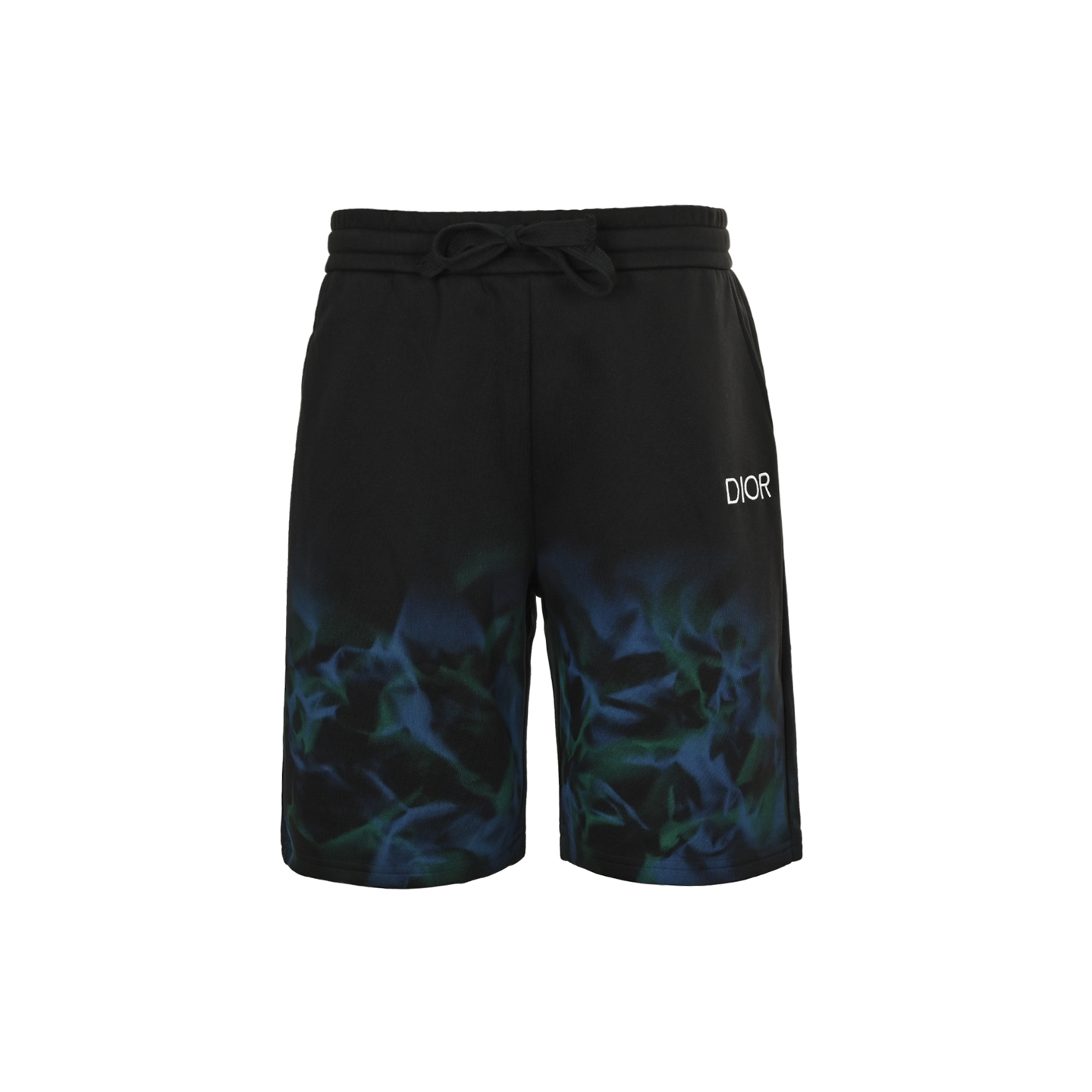 Dior 25ss hand-painted flame embroidered lettering shorts
