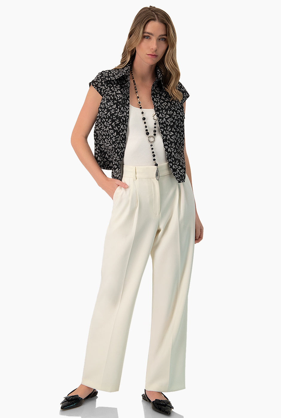 Blusa camisera con bolsillos