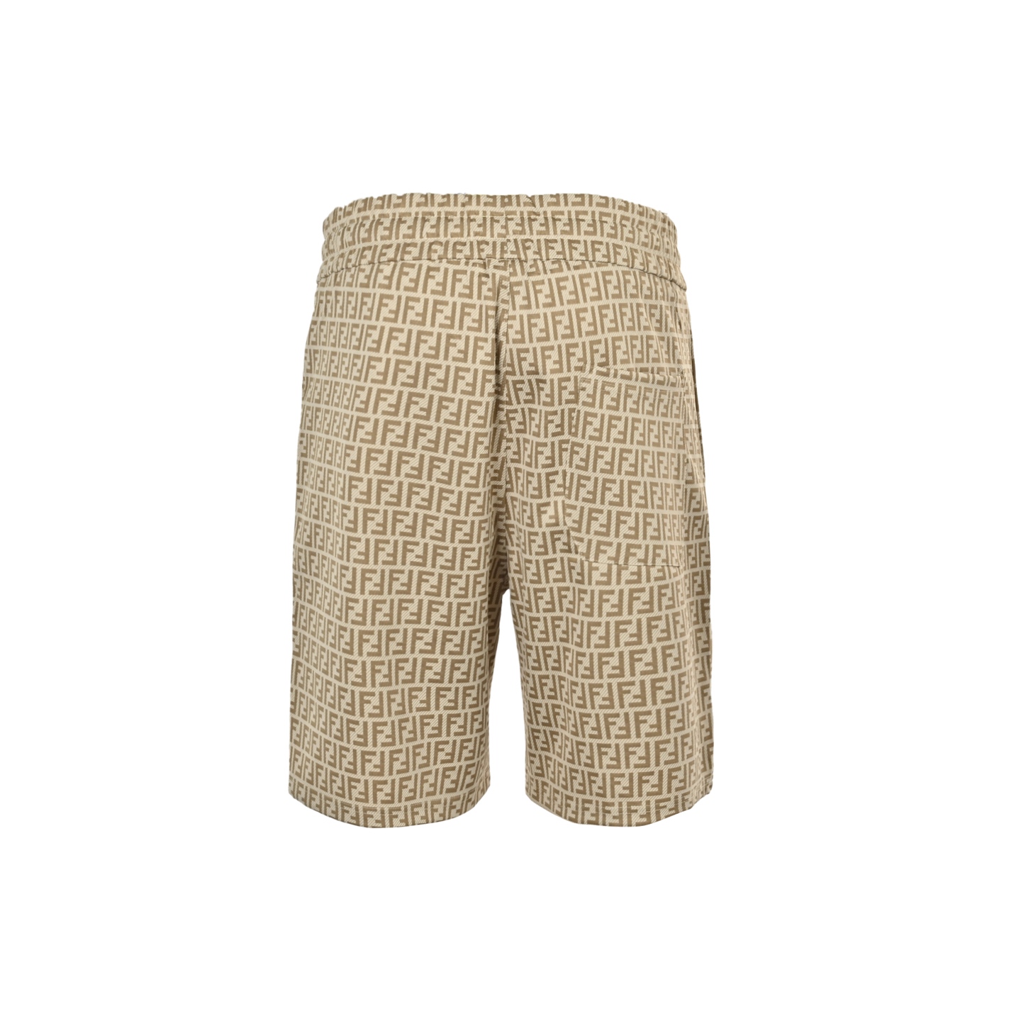 Fendi 25ss gold double F logo embroidered side mesh shorts
