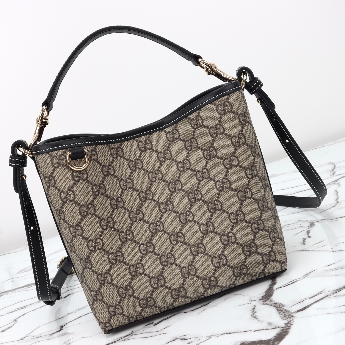 Gucci GG Emblem Small Bucket Bag 815118 FAD6L 9741