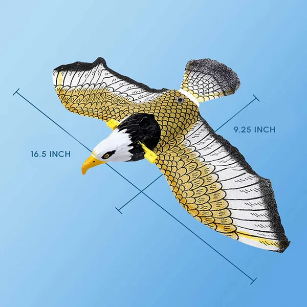 Waggfluence Bird Simulation Interactive Hanging Parrot/Eagle Flying Toy for Cats