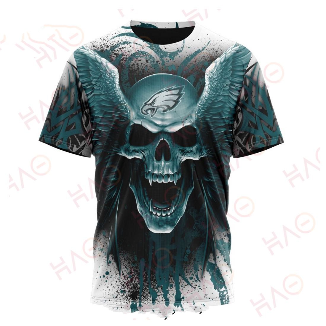 PHILADELPHIA EAGLES 3D HOODIE SKULL ART