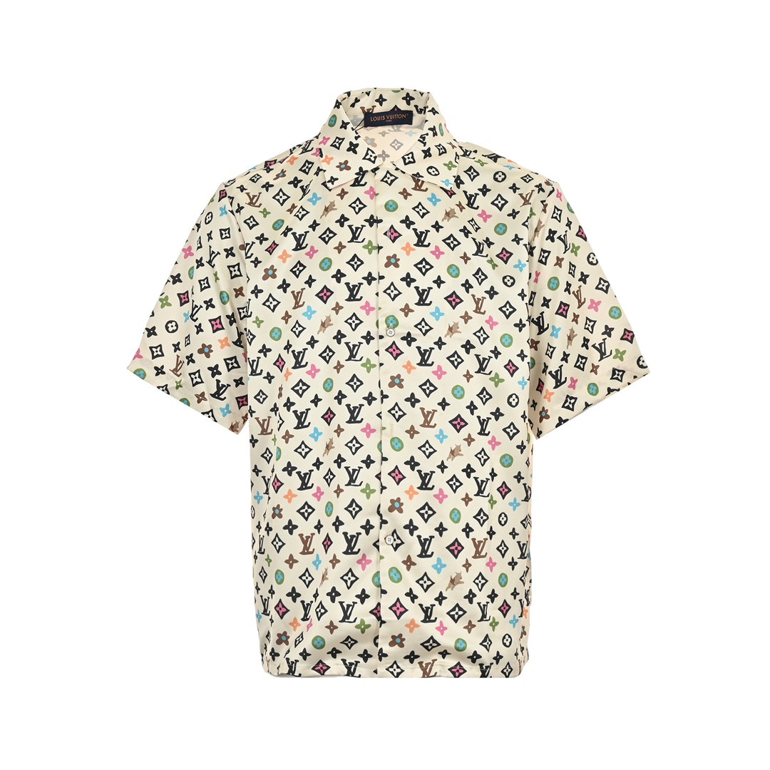 Louis Vuitton Monogram printed silk short-sleeved shirt