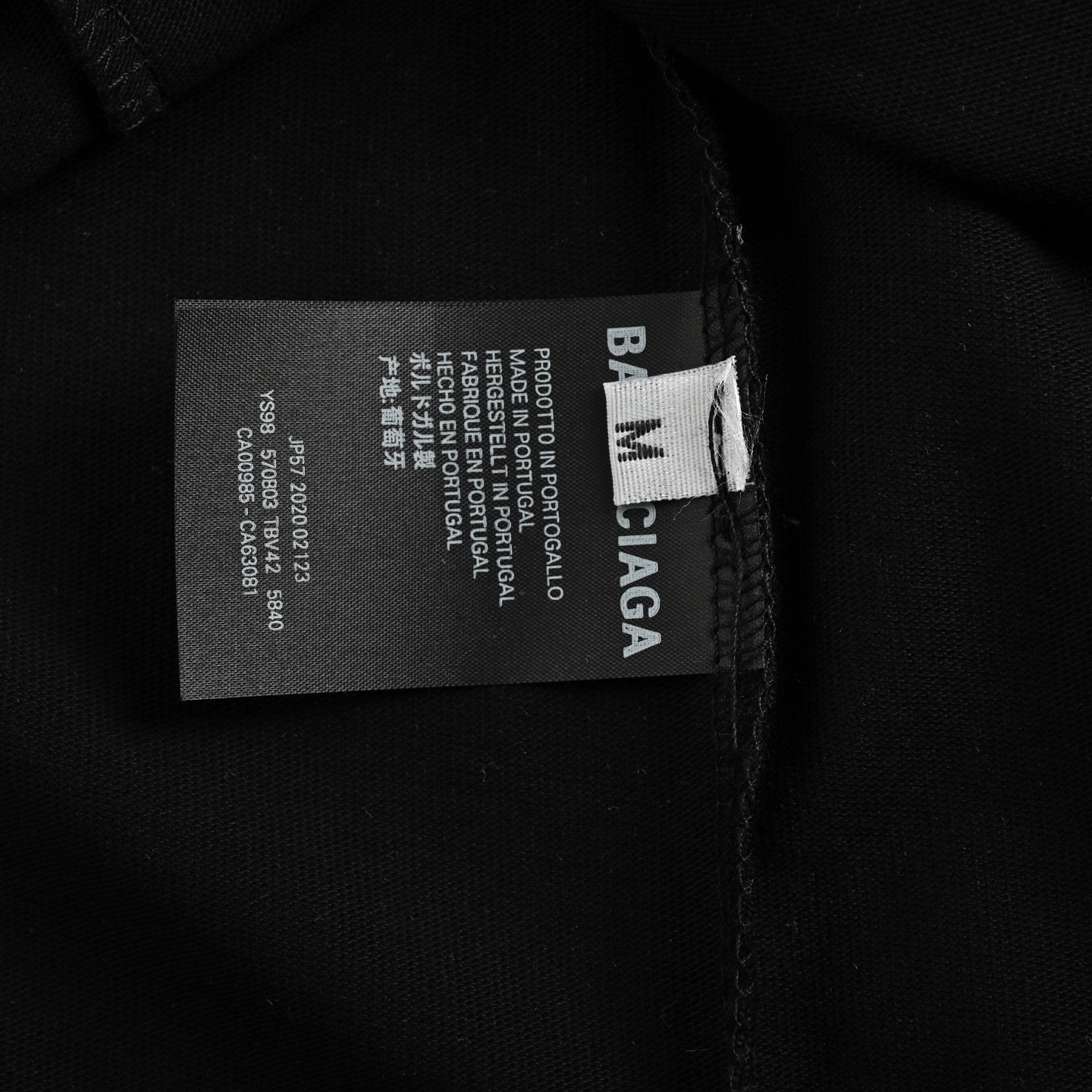 Balenciaga 25ss ring embossed letter logo short sleeve